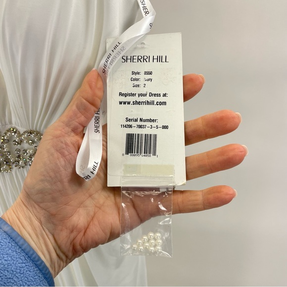 NWT Sherri Hill Beaded Gown - Picture 14 of 16